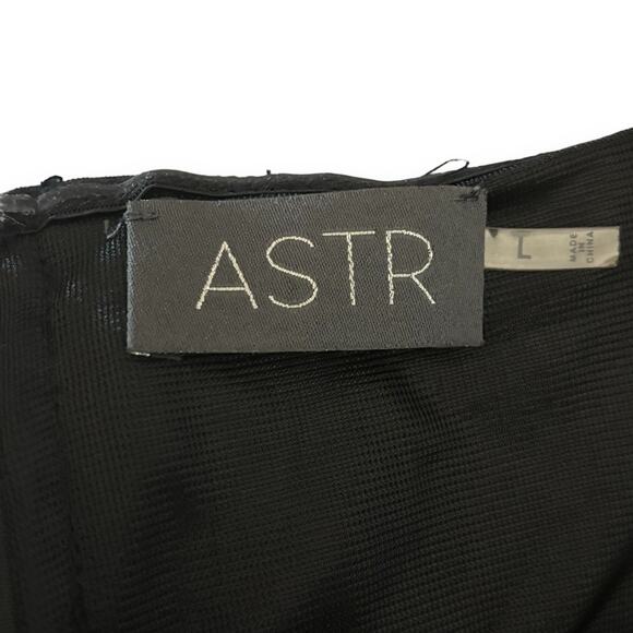 ASTR Formal Cocktail Strapless Dress Size Large Textured Black/Silver Homecoming - Picture 8 of 9